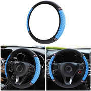 Occhiali da guida in pelle imitazione - Antiscivolo - Adattabile a qualsiasi guida - Diametro 37-38 cm - Accessorio moda per l'auto - morbido e confortevole - Copri sterzo