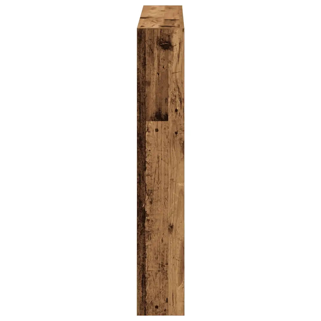 Testiera | Testata con Contenitore a LED Legno Antico 100x17x102 cm