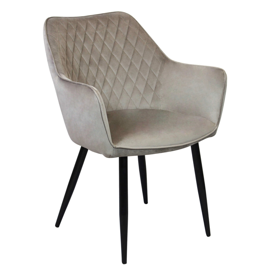 Poltrona per Sala da Pranzo in Velluto Metallo cm 48x62x83 - CALLIOPE