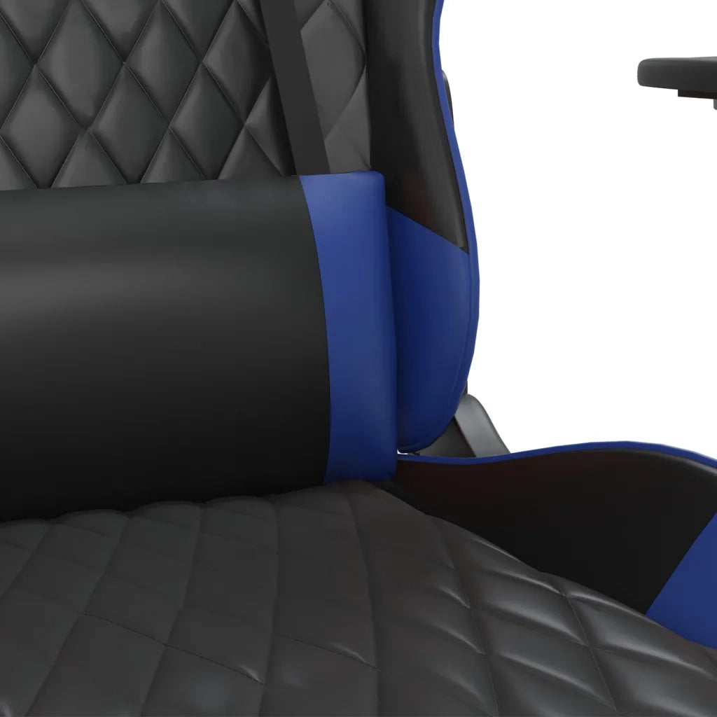 Sedia da Gaming Massaggiante Nero e Blu in Similpelle 345511