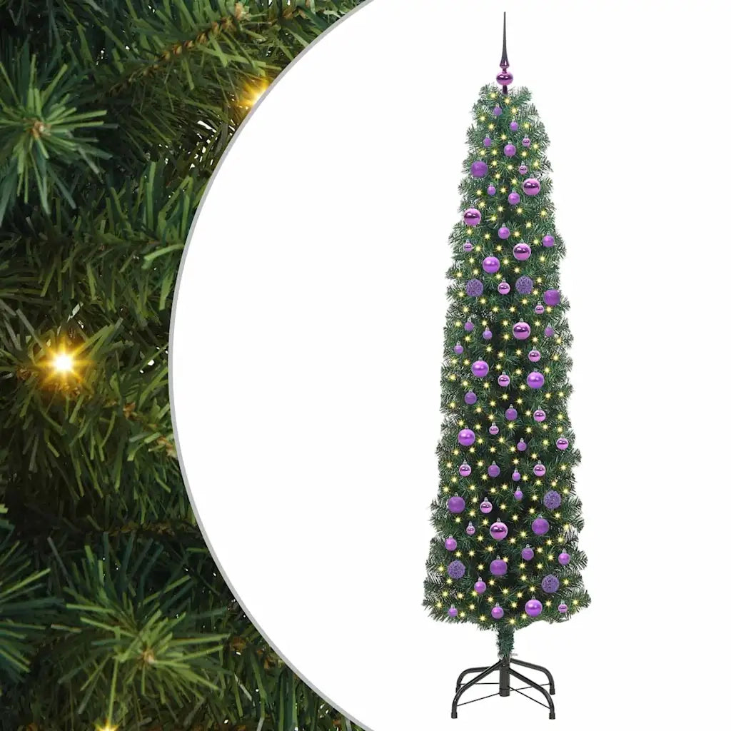 Albero di Natale artificiale con 300 LED Verde 210 cm 3394962