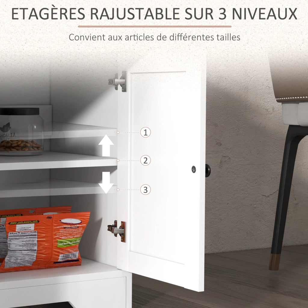 Armadio da cucina ¨C zephmum ¨C bianco 2 ante 2 cassetti