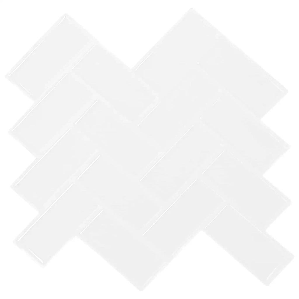 Piastrella a Spina di Pesce 50 pz Bianco 30 x 30 cm CFW2374121