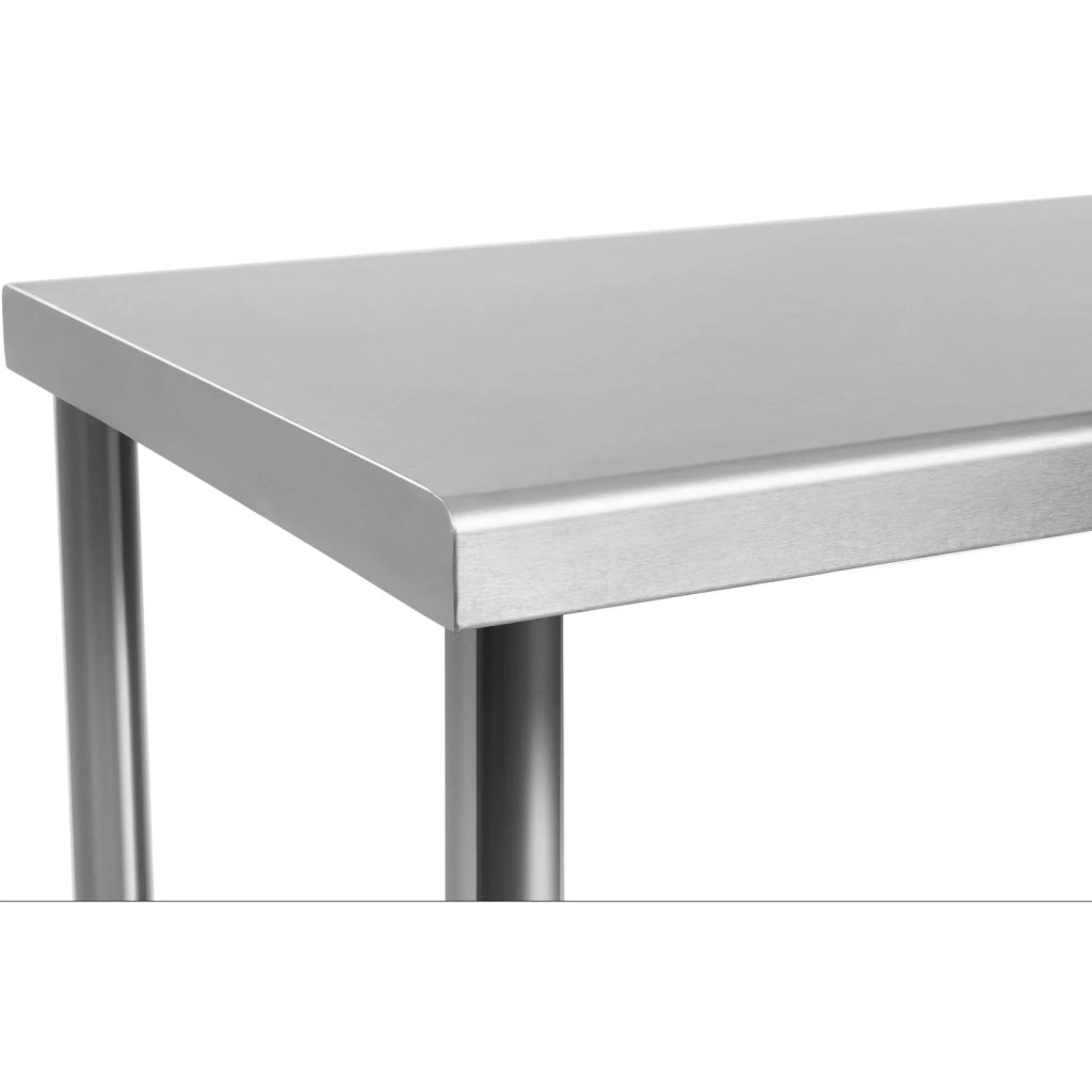 Tavolo da lavoro professionale in acciaio inox con gambe regolabili 120 x 70 cm 3614083