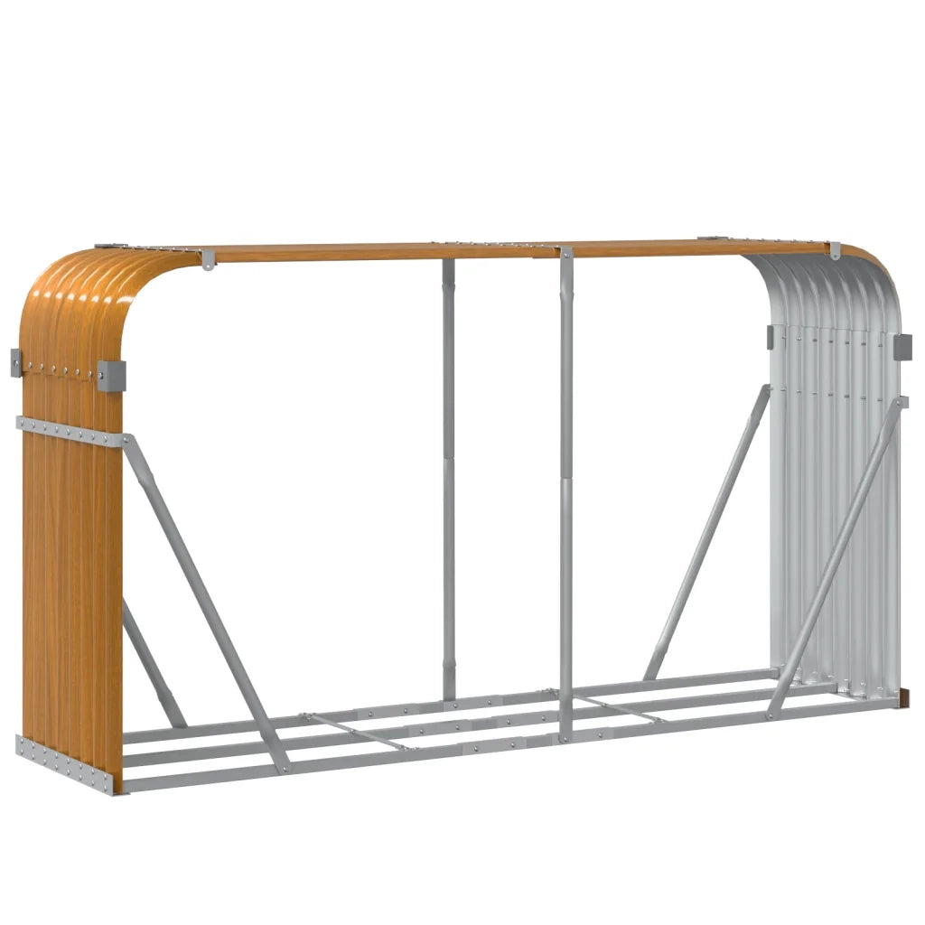 Portaceppi Effetto Legno 180x45x100 cm in Acciaio Zincato CFW5502119