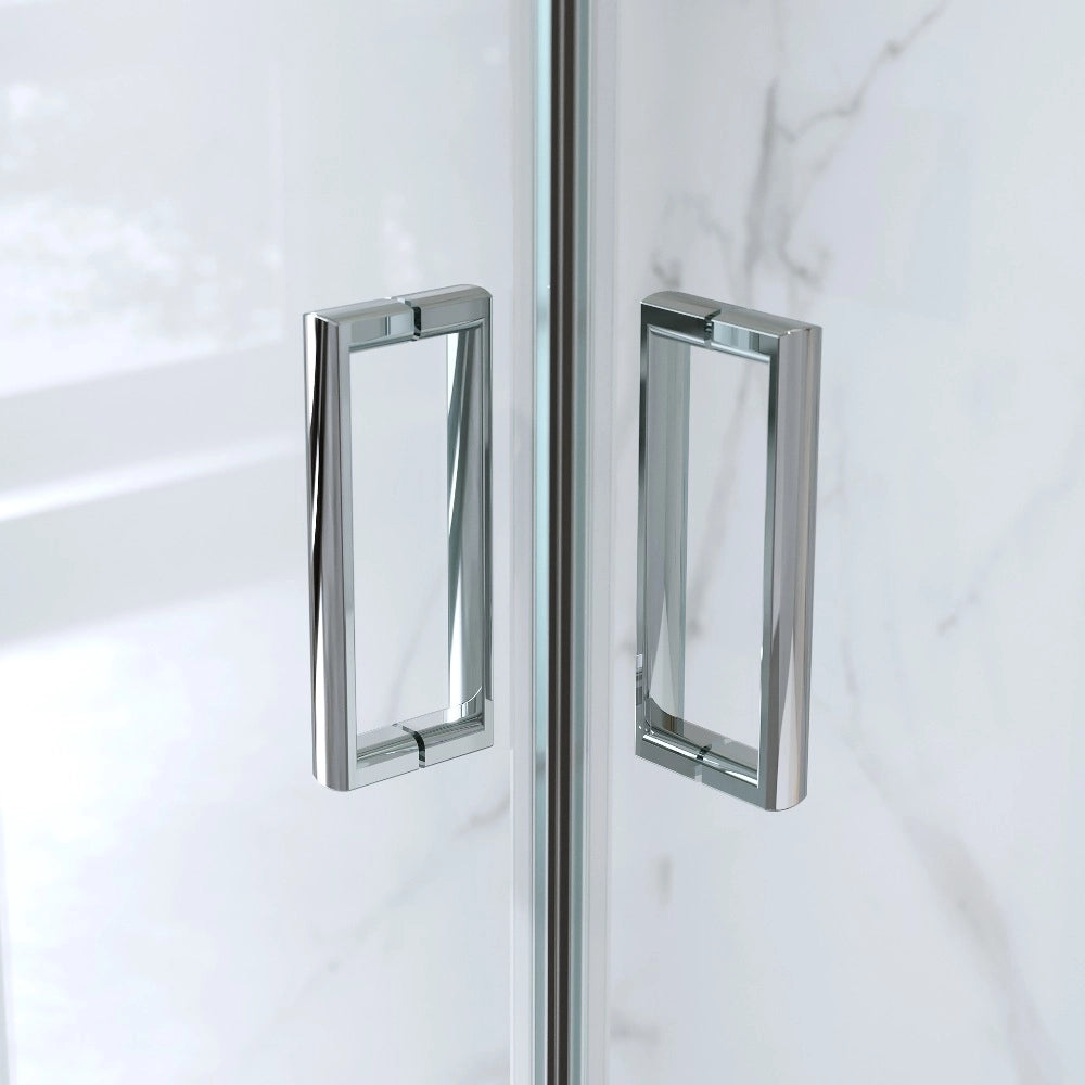 Cabina Doccia Angolare Scorrevole 80x80 Cm H 185 cm vetro Trasparente 6 mm | Kiro