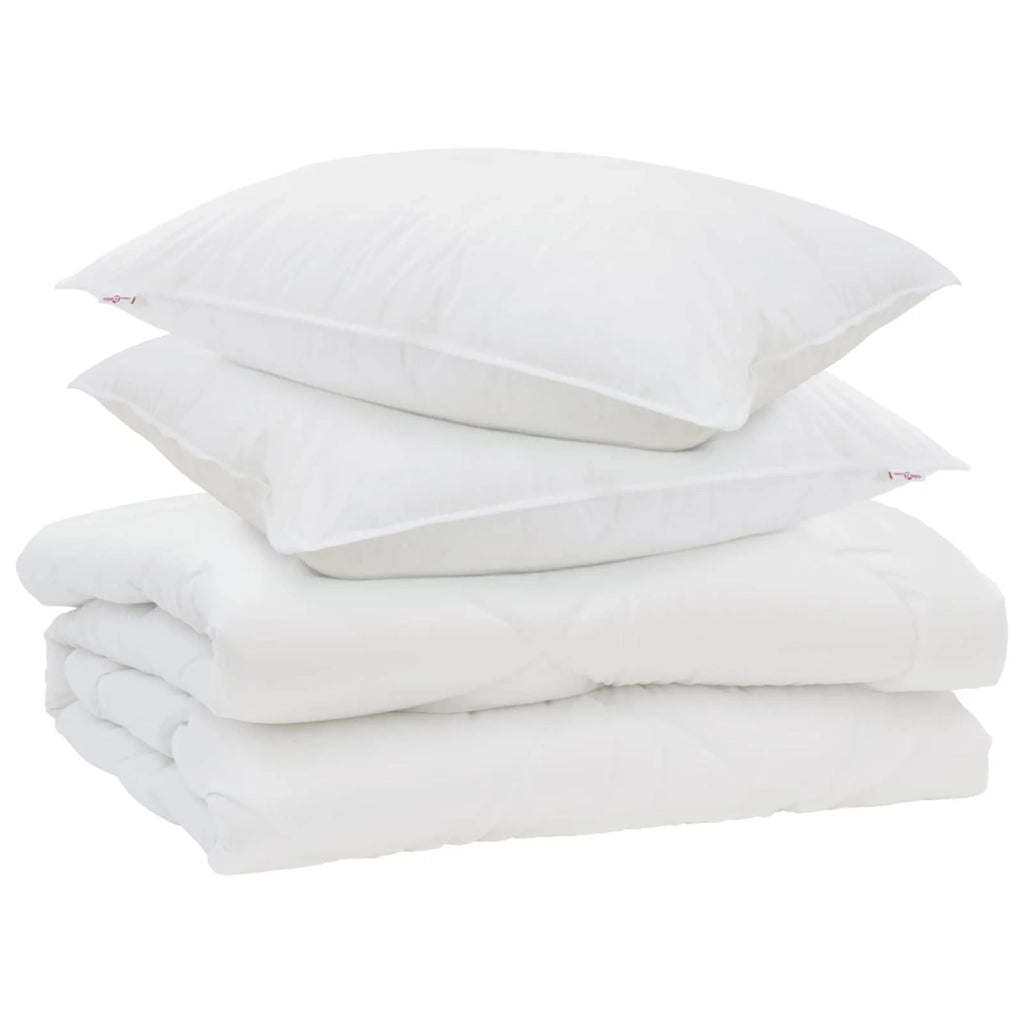 Piumone con cuscino 3 pcs Bianco Microfibra 3377352