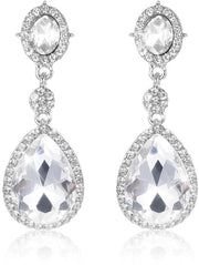 Orecchini Clip-on con Pailletti - 4 cm - Accessori da Donna - Ideali per Matrimonio e Compleanni