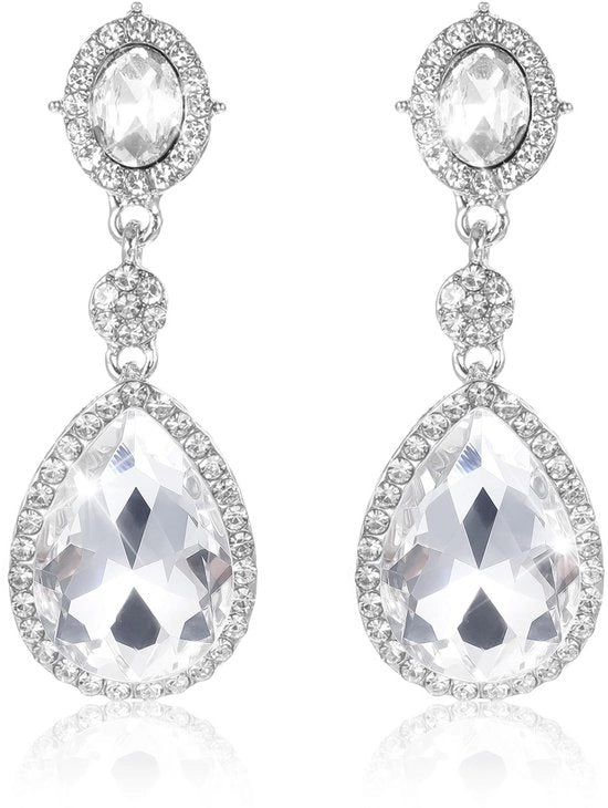 Orecchini Clip-on con Pailletti - 4 cm - Accessori da Donna - Ideali per Matrimonio e Compleanni