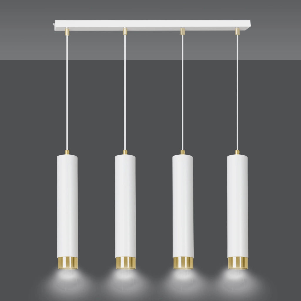 Lampadario Emibig KIBO bianco oro 4xGU10 dimmer regolabile