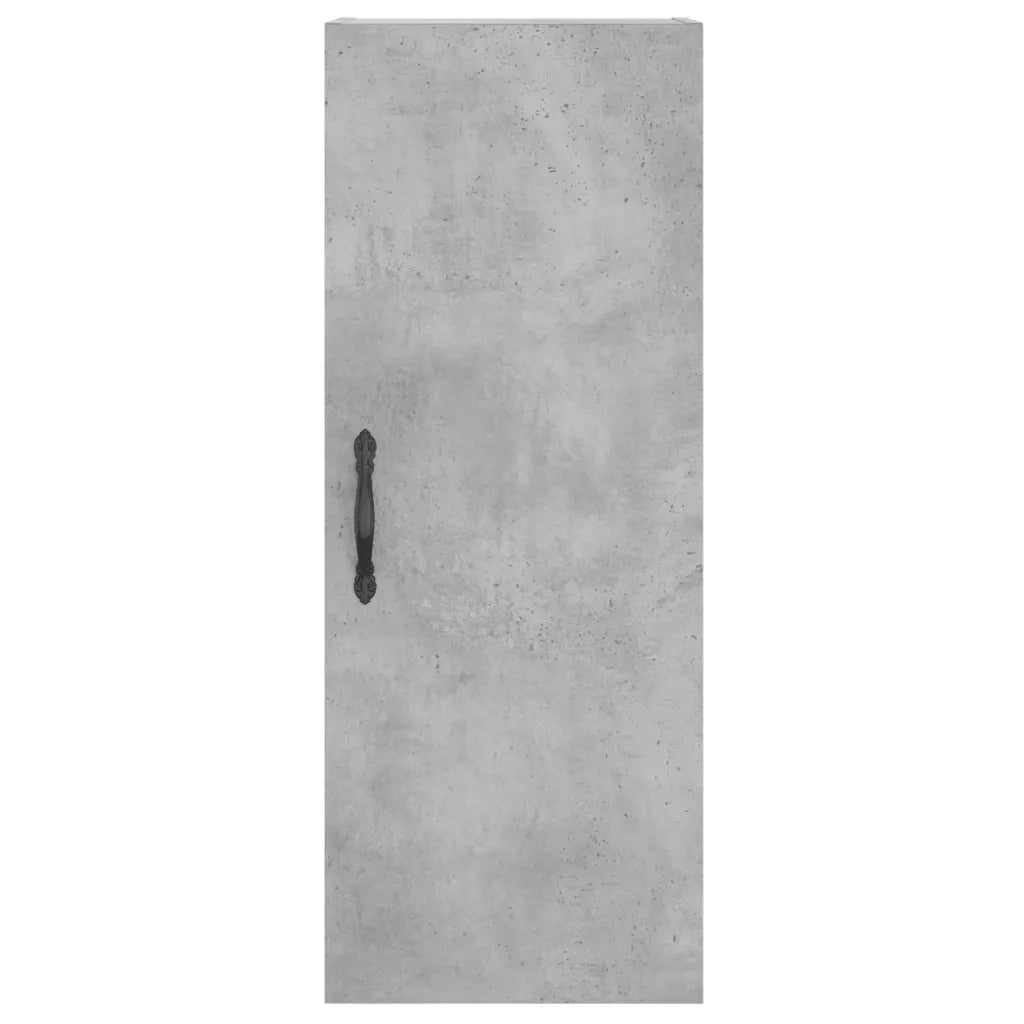 Mobile a Parete Grigio Cemento 34,5x34x90 cm Legno Multistrato 834998