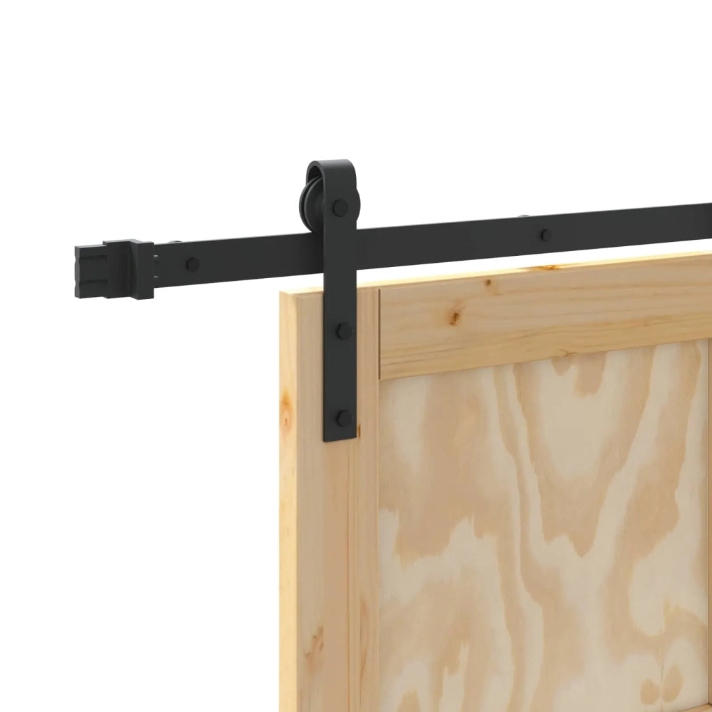 Porta scorrevole Naturale e Nero 86 x 211 cm 3445412