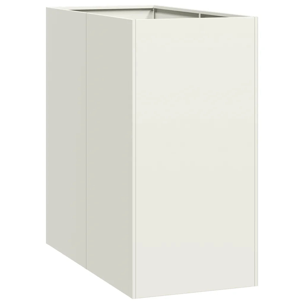 Fioriera | Cassetta per fiori | Vaso Bianca 40x80x80 cm in Acciaio