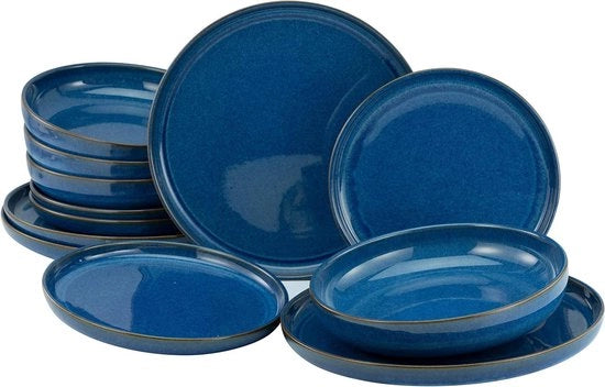 Set da tavola per 6 persone - 12 pezzi - Resistenti a vetro da cucina e microonde - Fatto in Portogallo