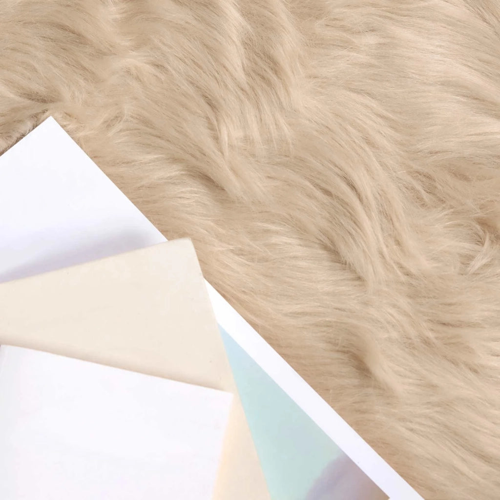 Tappeto in finta TAFALLA Beige 60 x 90 cm Poliestere 42021497