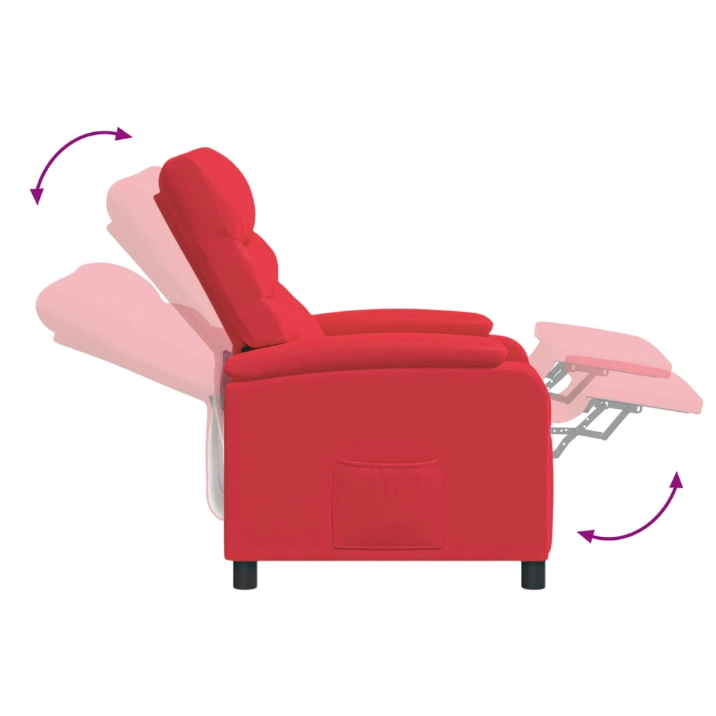 Divano Sedia-Poltrona Massaggiante Rosso Similpelle 701079