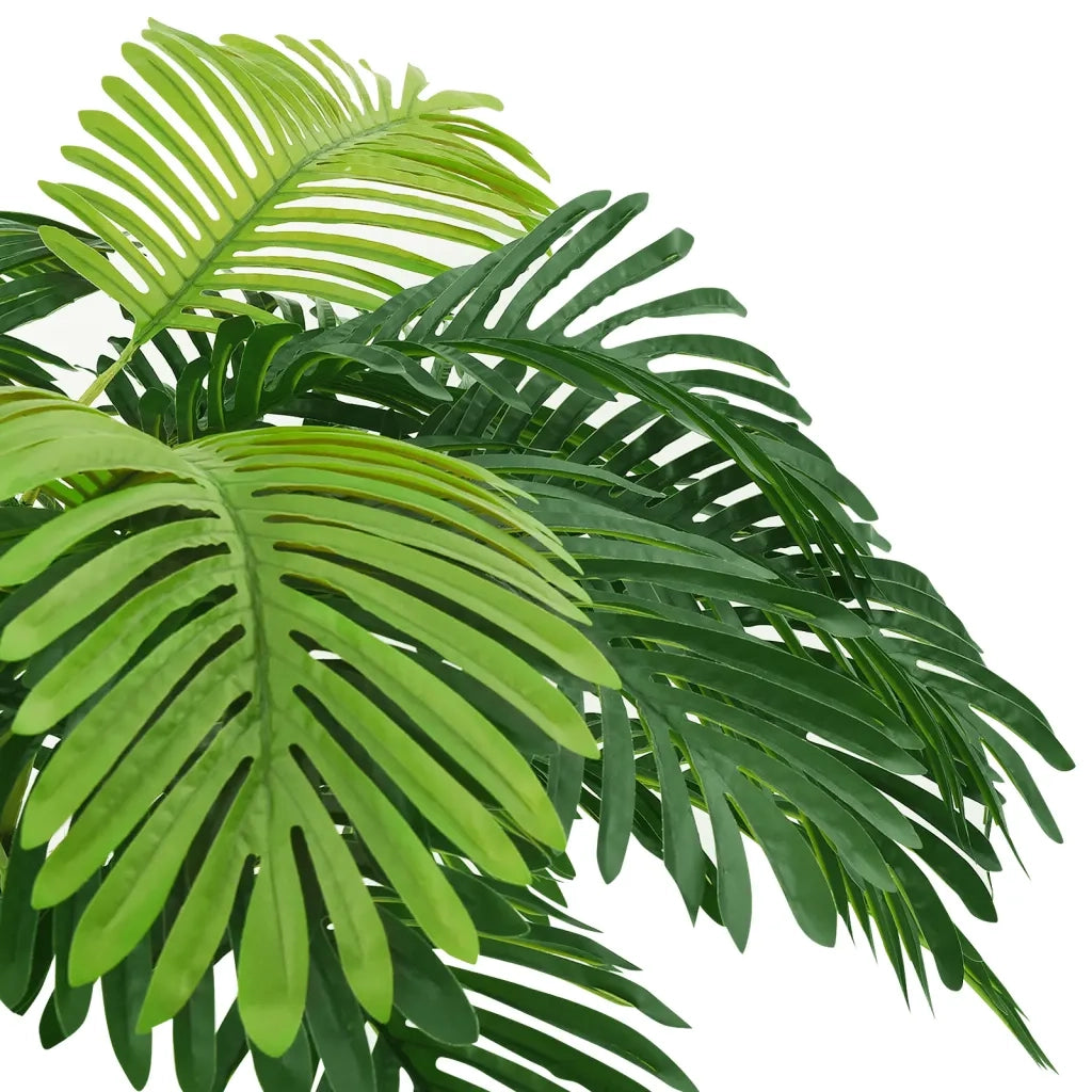Palma Cycas Artificiale con Vaso-Piante Decorative 160 cm Verde