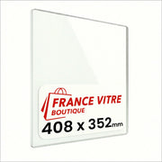 408 x 352 x 4 mm - Vetro per stufa a legna - vetro camino di ricambio - vetro per caminetto resistente al fuoco - France Vitre