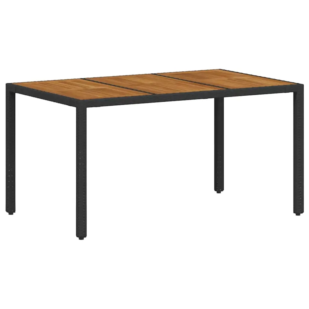 Set da Pranzo per Giardino 5 pcs Nero e Marrone polyrattan