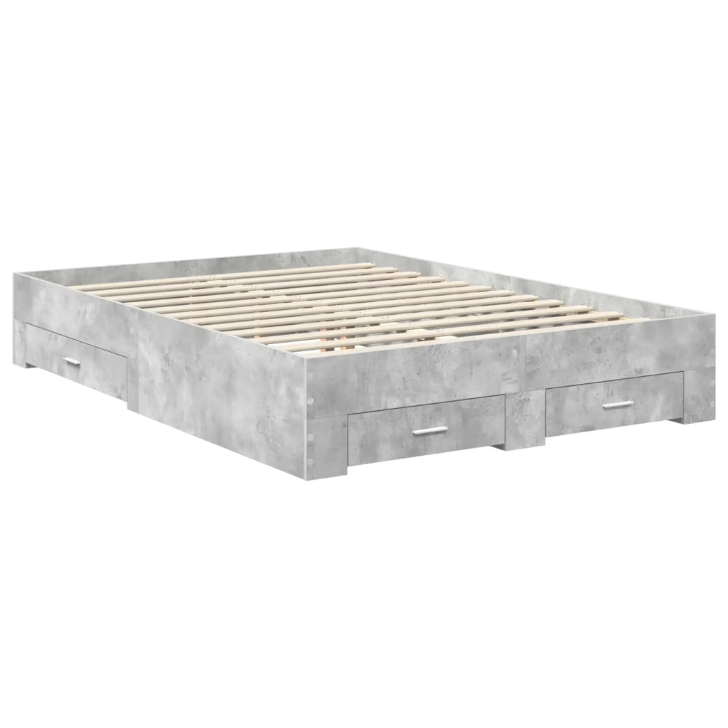 Struttura del letto con testiera Grigio cemento 150 x 200 cm 3408250