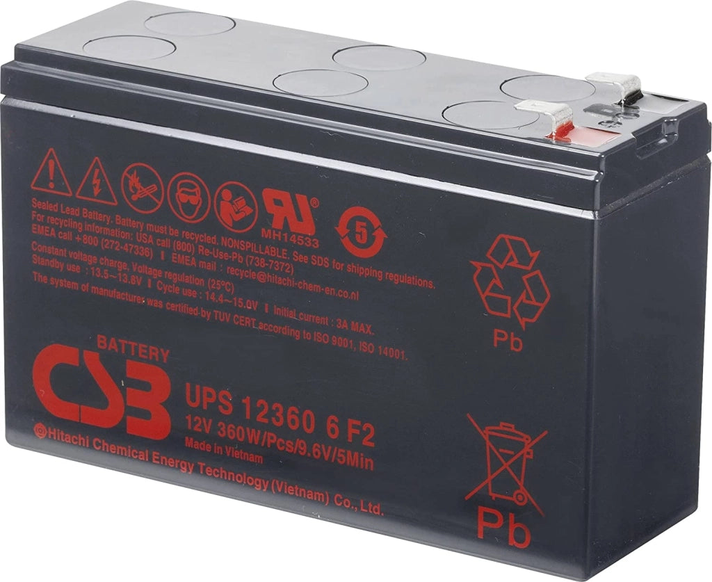 CSB BATTERIA AL PIOMBO 12V 6,5Ah UPS 123606F2F1