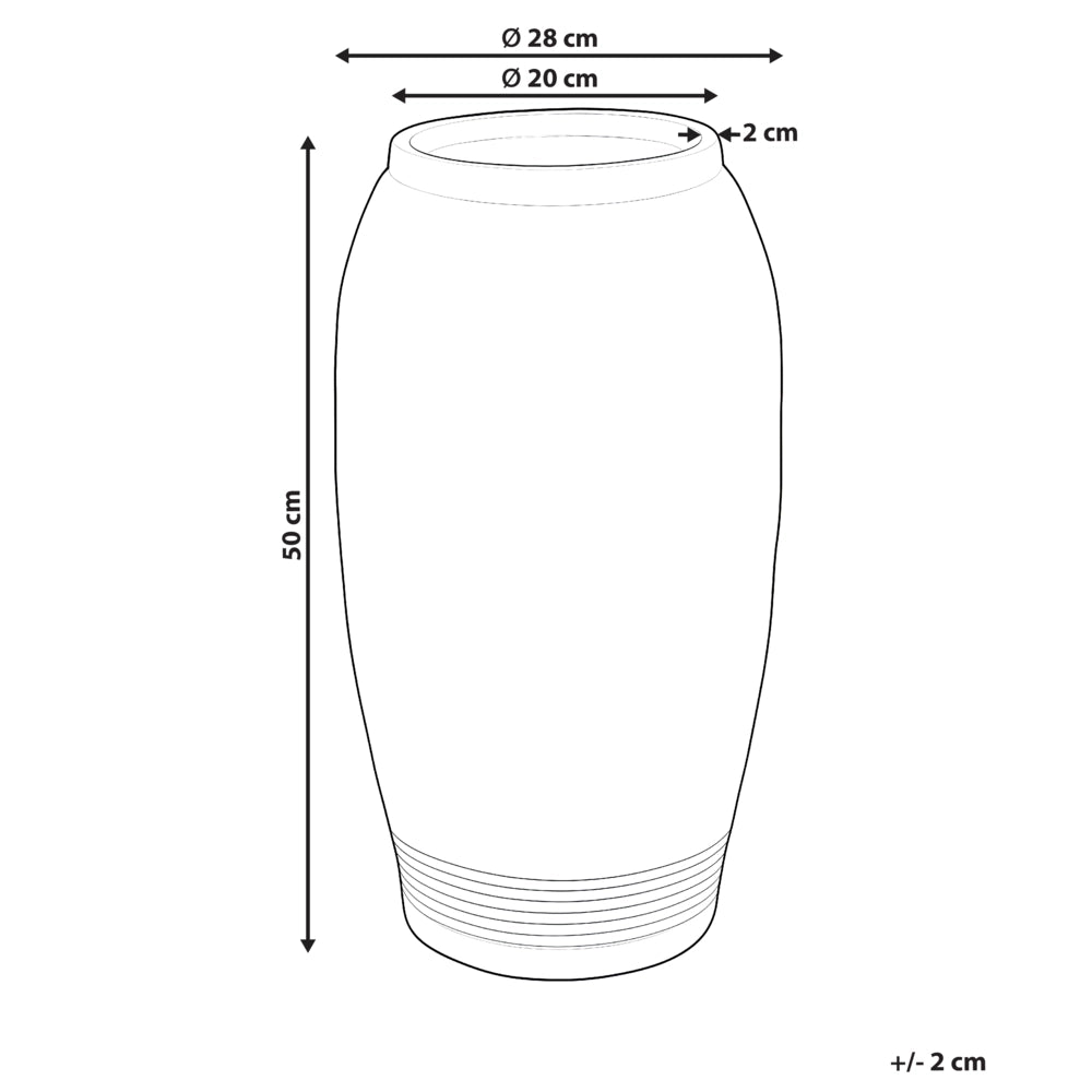 Vaso da fiori in fibra di argilla marrone chiaro dipinto per interni ed esterni Forma rotonda Design moderno Soggiorno