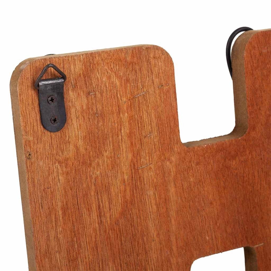 Appendiabiti in legno e metallo marrone 40x7x20h