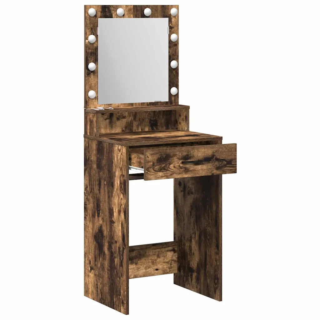 Toeletta | Tavolo da Trucco Rovere fum¨¦ 50 x 41 x 135 cm Legno multistrato