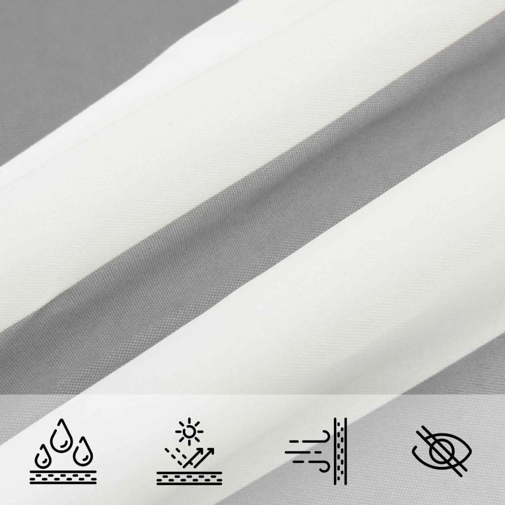 Vela da ombra solare-Telo Ombra-Vela Ombreggiante-Parasole a Vela Grigio chiaro e bianco 3,5 x 2 m
