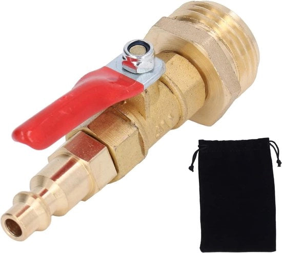 Adattatore per gonfiaggio invernale con connessione rapida maschio 1/4 pollici per irrigazione esterna per barche da diporto.