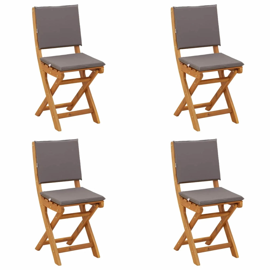 Sedie Bistro da Giardino 4 pz | Sedie da Esterno Grigio Scuro 38 x 46 x 85 cm