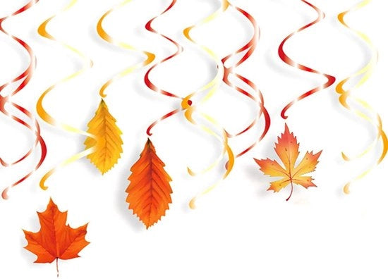 Decorazioni per Esterno in PVC - Spirali Decorative - 24 Stuks - Decorazione per Tavola di Thanksgiving - Decorazioni per Esterno di Autunno - Materiale Duraturo - Decorazioni per Autunno