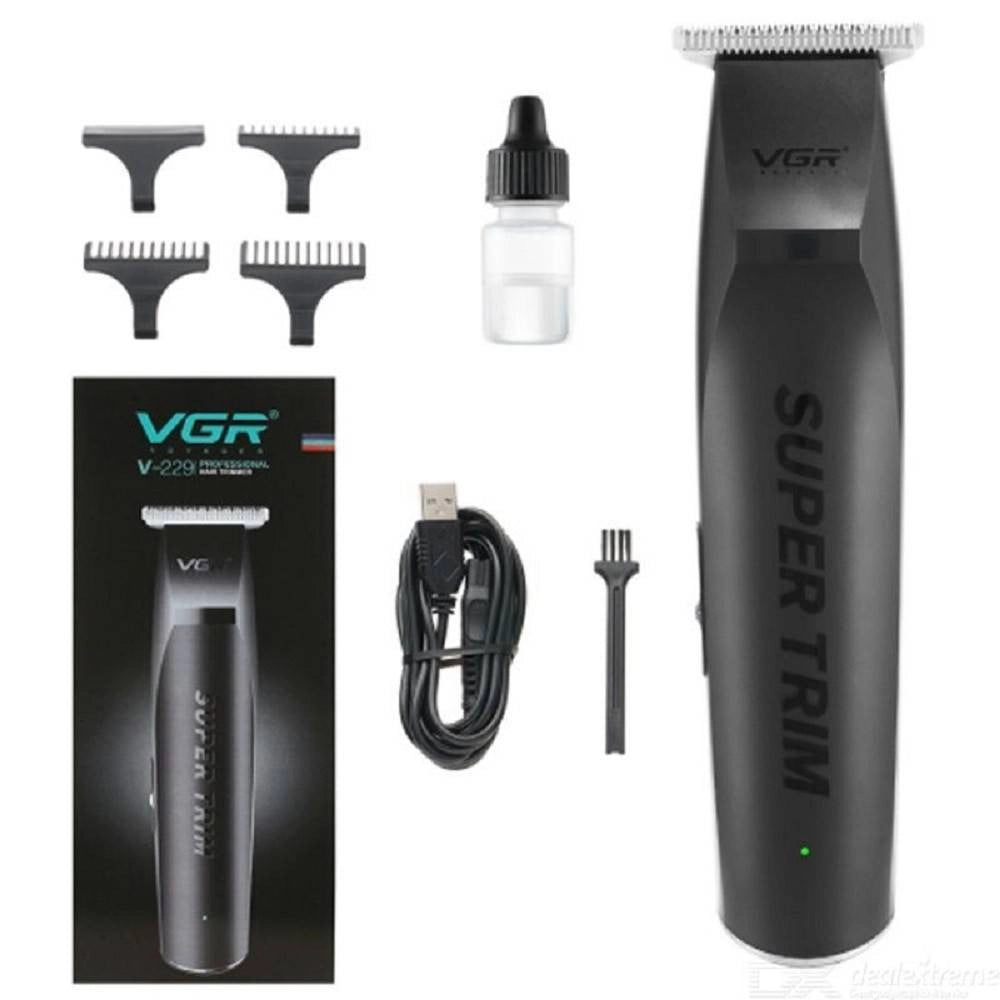 Trade Shop - Trimmer Regolabarba Elettrico Professionale Ricaricabile Vgr V-229 Senza Fili -