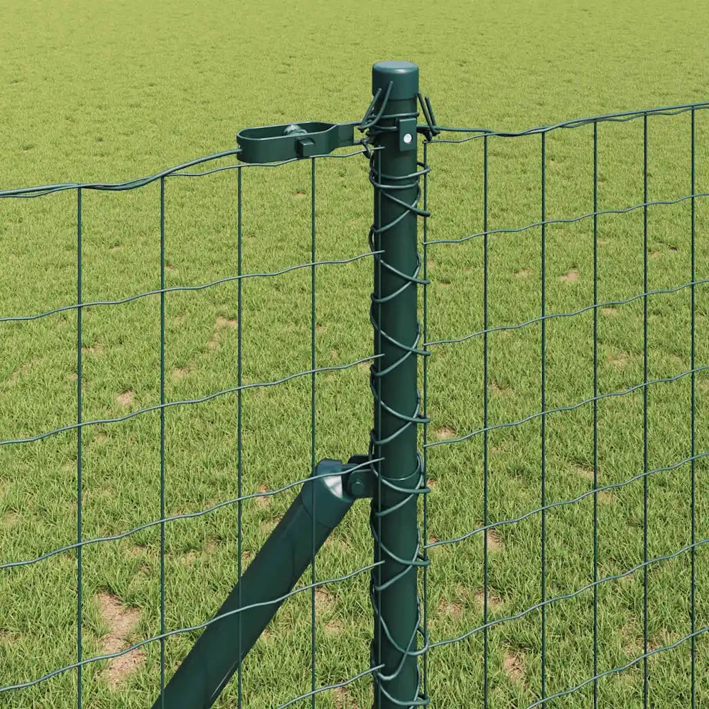 Recinzione da Giardino | Recinzione con Posto Verde 1 x 10 m Acciaio e PVC