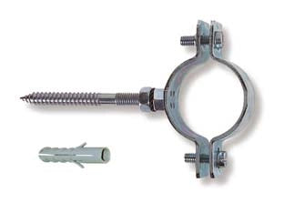 COLLARI PESANTI IN ACCIAIO ZINCATO PER TUBI- - 3/4 p/tubi ø mm.26/30 tassello ø mm.10 - 10 pezzi QUALITY
