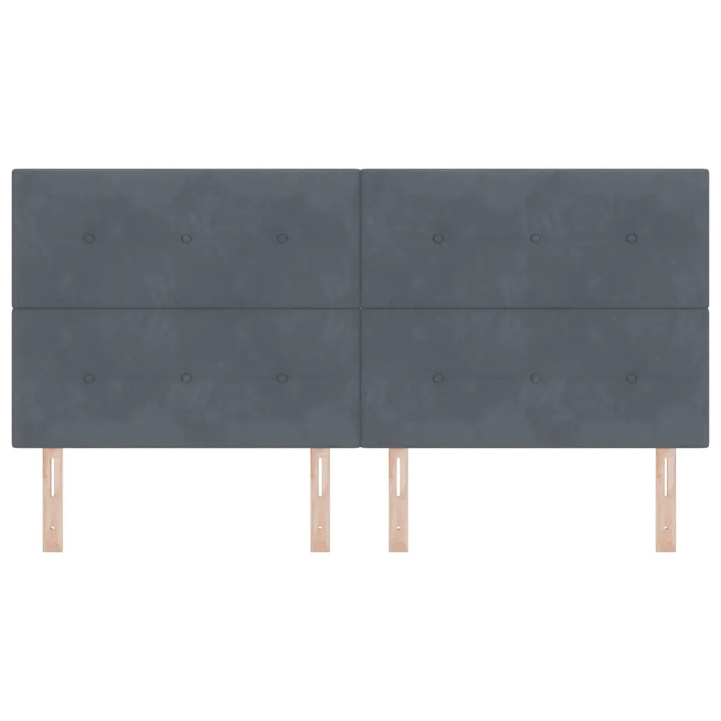 Testiera | Testata Grigio scuro 200 cm Velluto