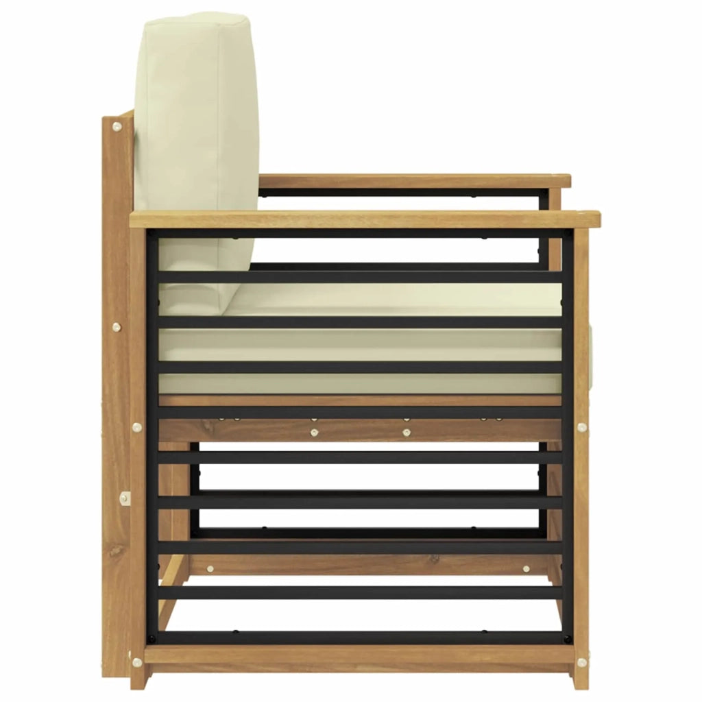 Set di divani da esterno Poliestere Bianco 3439107