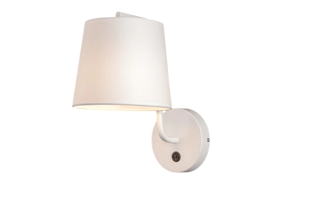 Applique CHICAGO bianca con paralume 1xE27 40W Maxlight