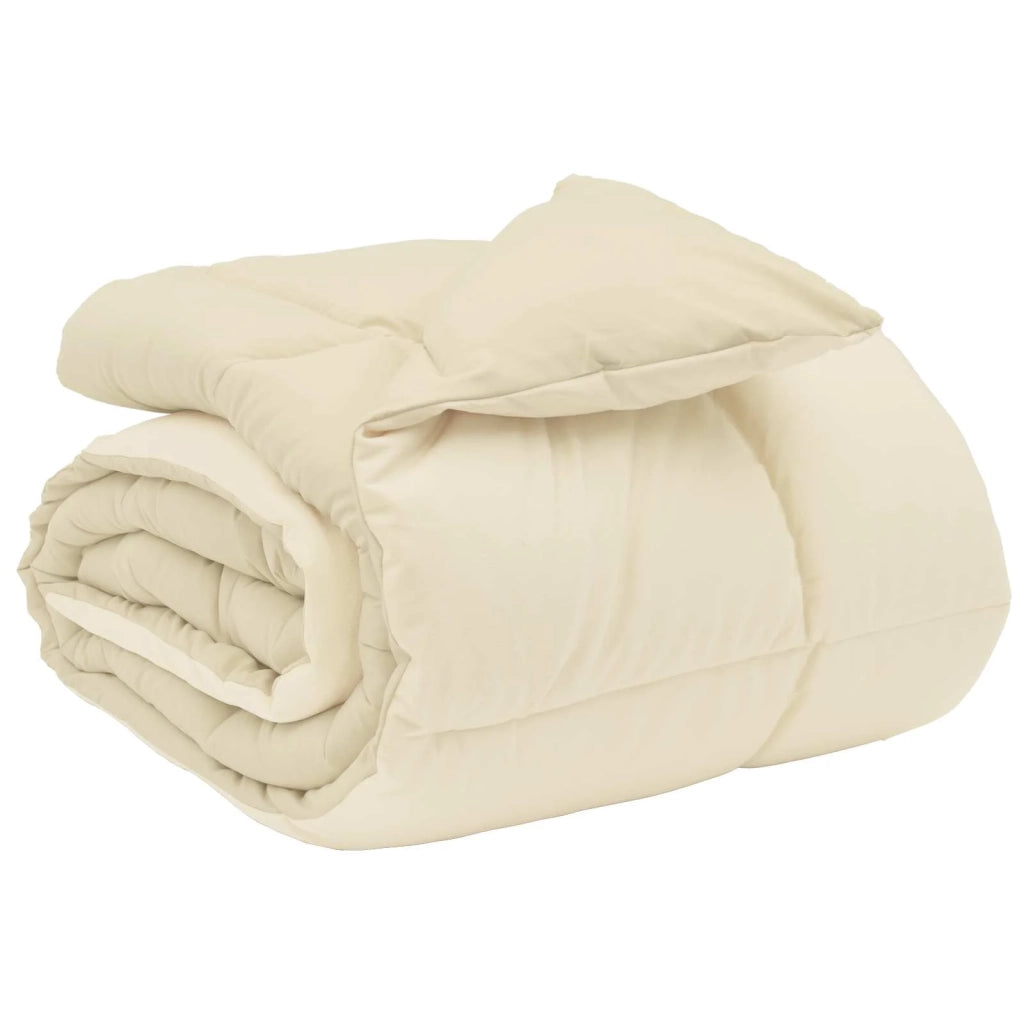Duvet Invernale Trapuntato Crema 200 x 240 cm Microfibra 42026149
