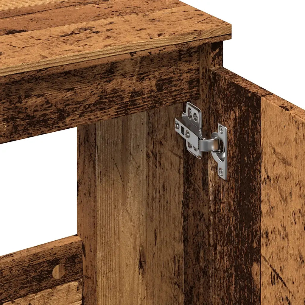 Mobile Lavabo-Armadietto da bagno Legno Antico 58x33x60 cm in Legno Multistrato 229644