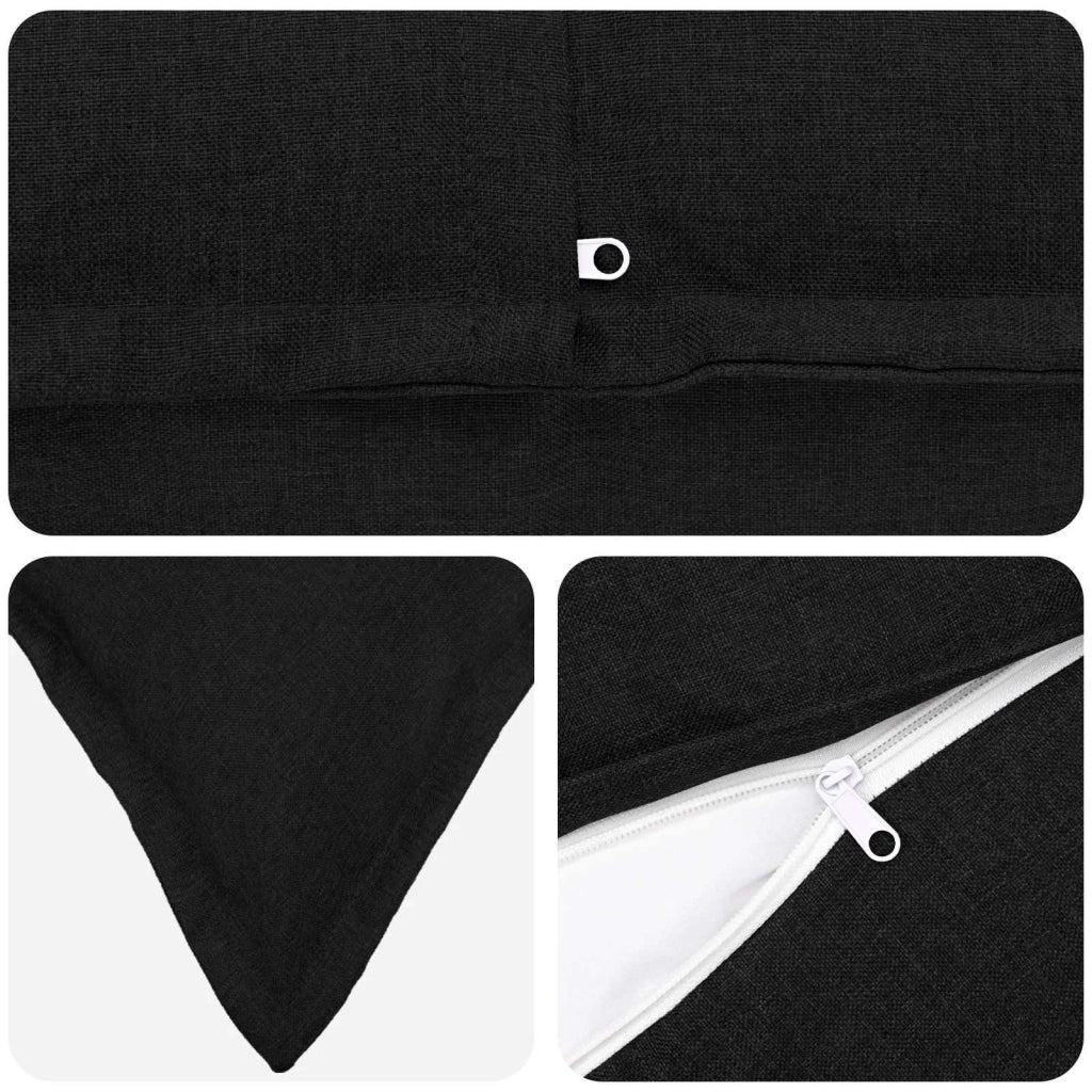 Federa 2 pcs HOUTEN Nero 30 x 30 cm Lino 915737