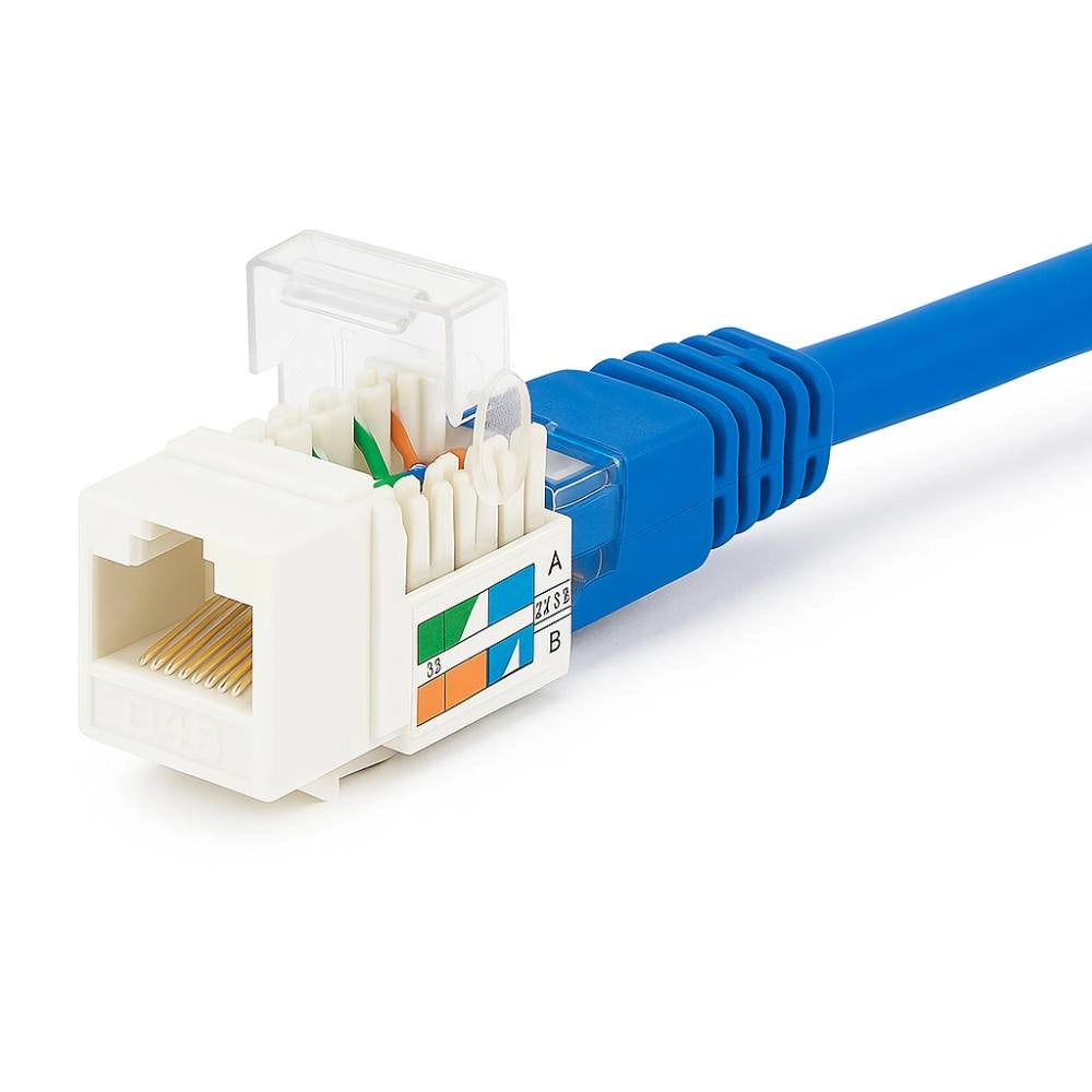 Frutto keystone rj45 utp cat6 bianco per reti ethernet