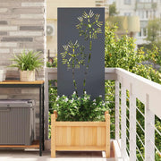 Schermo per privacy in giardino Traforo Antracite 50 x 140 cm 876282