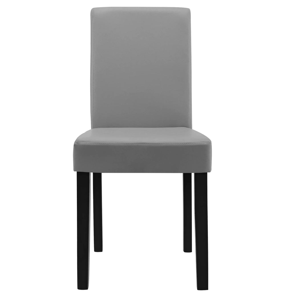 Tavolo da pranzo 140 cm con 6 sedie imbottite grigie 03_0004072
