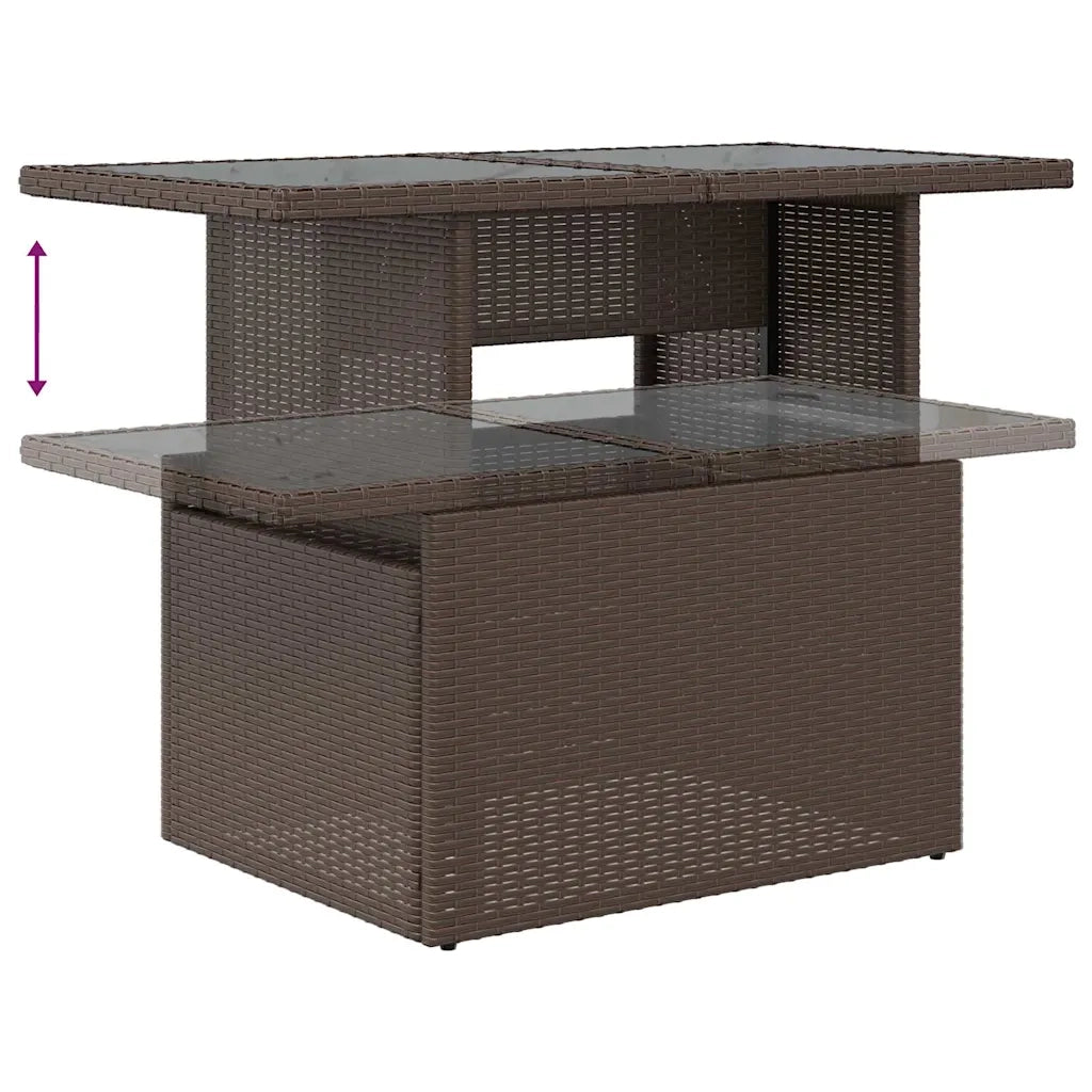 Set Divani Giardino 8 pz con Cuscini Marrone Polyrattan Acacia 3326765