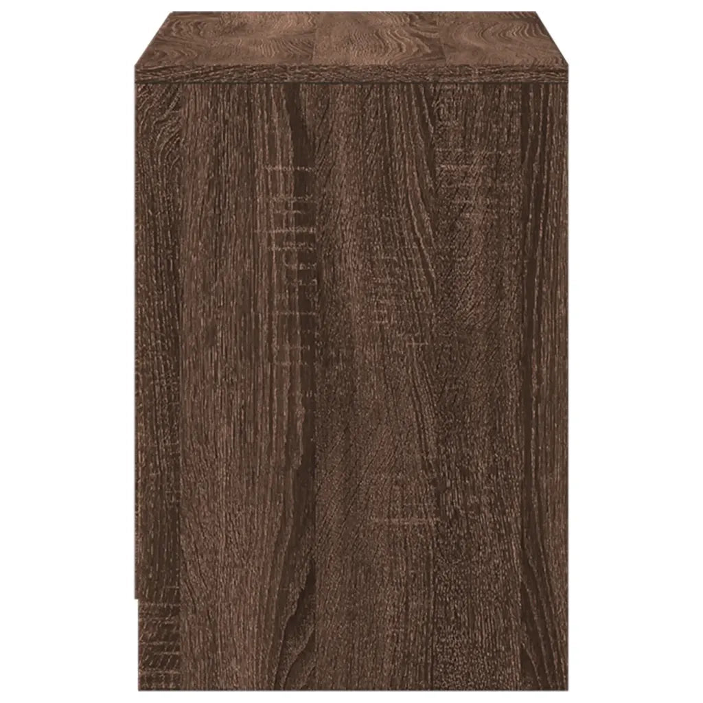 Mobile Porta TV con LED Rovere Marrone 100x34x50 cm Truciolato 852221