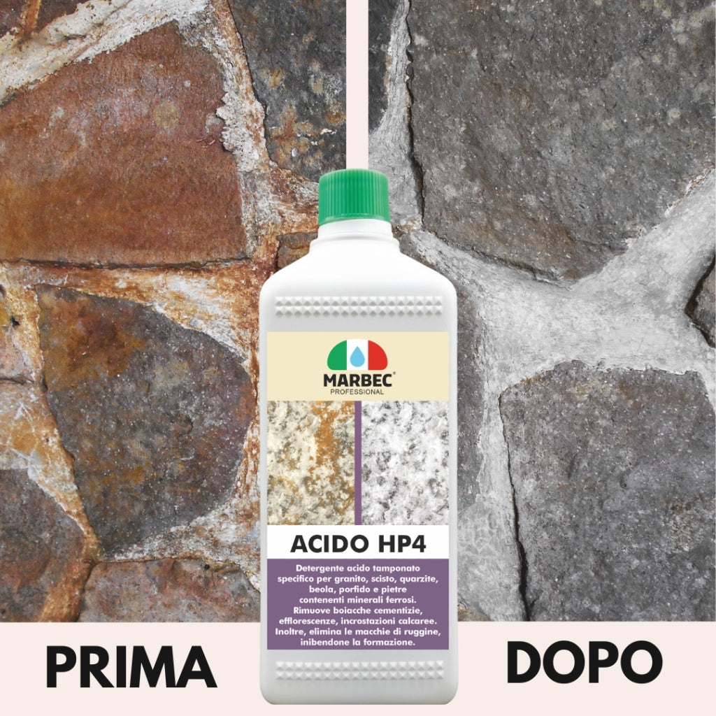 Detergente Acido tamponato per profido e granito ACIDO HP4    5LT