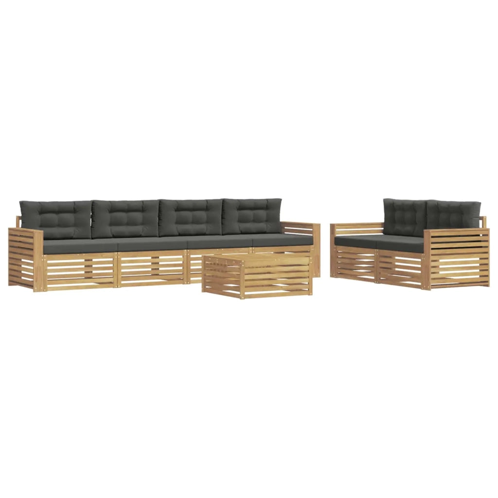 Set di divani da esterno 7 pcs Bianco e Antracite 3390092