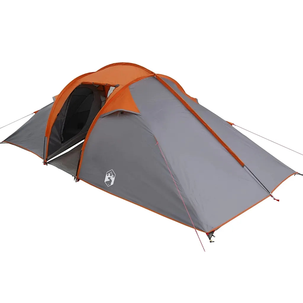 Tenda tunnel-Tenda da campeggio Grigio e arancione 510 x 240 x 156 cm taffet¨¤