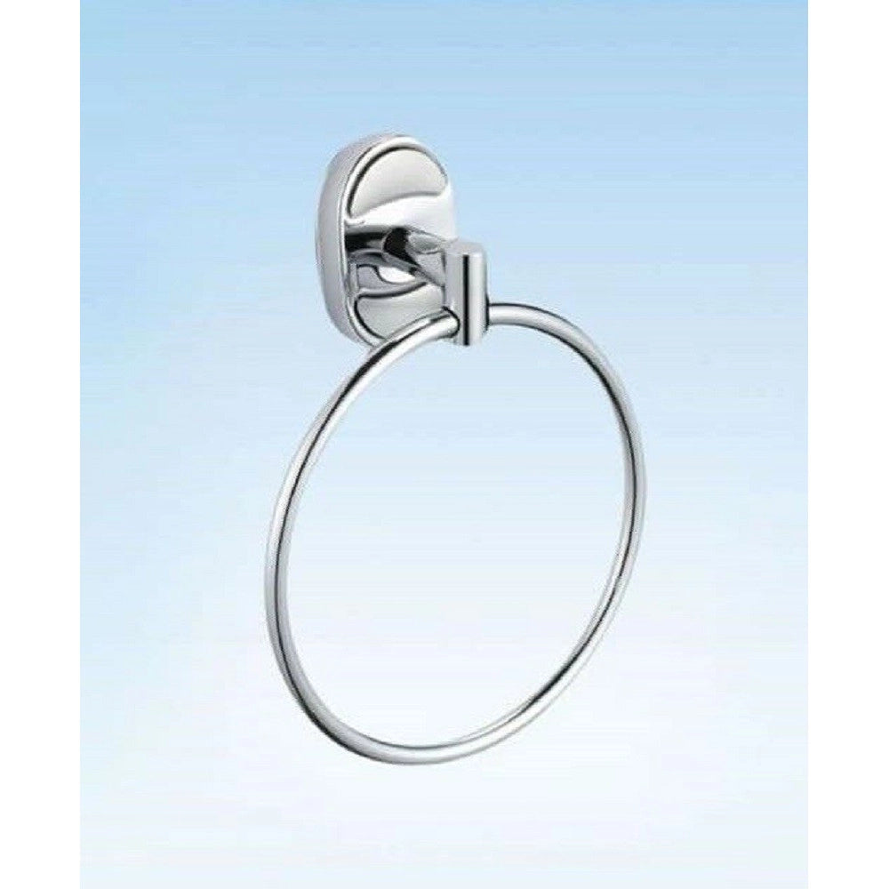 Trade Shop - Anello Cerchio Porta Asciugamano Moderno Fissaggio A Parete Bagno Ovale 52015 -